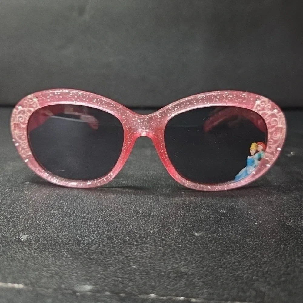 Disney Princess Kids‎ Pink Glitter Sunglasses, Ariel Cinderella Belle Rapunzel